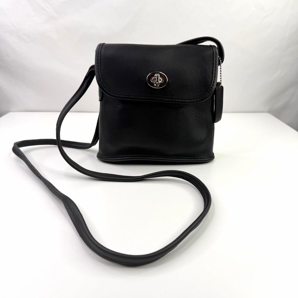 Coach Black Tango 9049 Vintage Leather Crossbody Bag